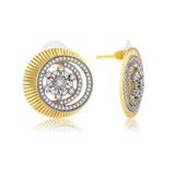 Threads of Royalty Rajjyoti Floral CZ Stud Earrings