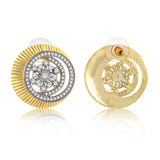 Threads of Royalty Rajjyoti Floral CZ Stud Earrings