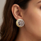 Threads of Royalty Rajjyoti Floral CZ Stud Earrings