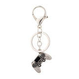 Playcore Gaming Controller Silver Oxidised Keychain Bag Charm Keychain For Men