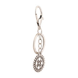 Gear Up Silver Oxidised Bag Charm Keychain