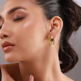 Flow Tide Wave Curves Stud Earrings