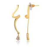 Flow Tide Spiral Stream Drop Earrings