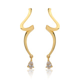Flow Tide Spiral Stream Drop Earrings