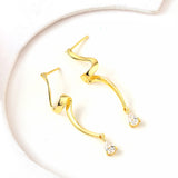 Flow Tide Spiral Stream Drop Earrings