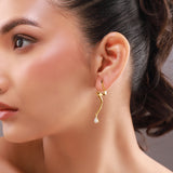 Flow Tide Spiral Stream Drop Earrings