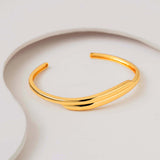 Flow Tide Cascade Curve Cuff Adjustable Bangle