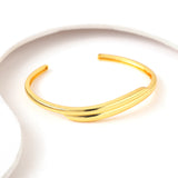 Flow Tide Cascade Curve Cuff Adjustable Bangle