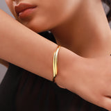 Flow Tide Cascade Curve Cuff Adjustable Bangle