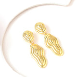 Flow Tide Coral Drift Dangle Earrings