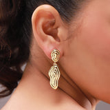 Flow Tide Coral Drift Dangle Earrings