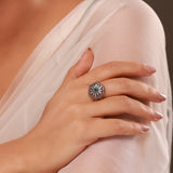 Phulwari Harini Oxidised Floral Statement Ring