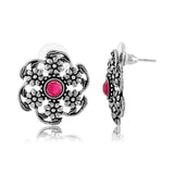Phulwari Gulika Floral Oxidised Stud Earrings