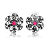 Phulwari Gulika Floral Oxidised Stud Earrings