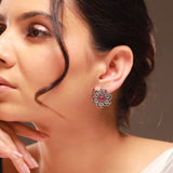 Phulwari Gulika Floral Oxidised Stud Earrings