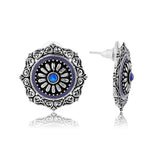 Phulwari Neelkamal Oxidised Floral Stud Earrings