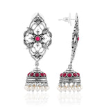 Phulwari Kamalmitra Oxidised Jhumka Earrings