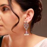 Phulwari Kamalmitra Oxidised Jhumka Earrings