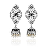 Phulwari Kamalmitra Oxidised Jhumka Earrings