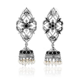 Phulwari Kamalmitra Oxidised Jhumka Earrings