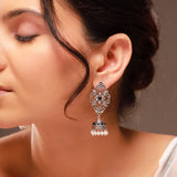 Phulwari Kamalmitra Oxidised Jhumka Earrings