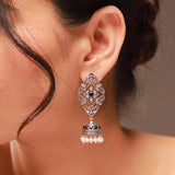 Phulwari Kamalmitra Oxidised Jhumka Earrings