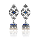 Phulwari Kamalmitra Oxidised Jhumka Earrings