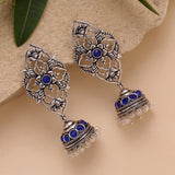 Phulwari Kamalmitra Oxidised Jhumka Earrings