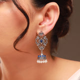 Phulwari Kamalmitra Oxidised Jhumka Earrings
