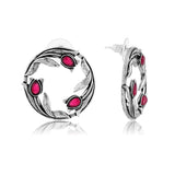 Phulwari Gulika Oxidised Floral Stud Earrings