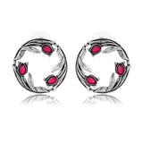 Phulwari Gulika Oxidised Floral Stud Earrings