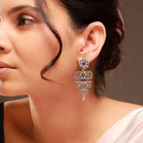 Phulwari Manjarita Royale Oxidised Dangle Earrings