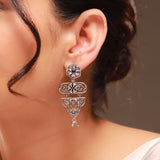 Phulwari Manjarita Royale Oxidised Dangle Earrings