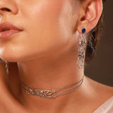 Phulwari Neelika Oxidised Choker Necklace Set