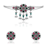 Phulwari Kamalarajni Oxidised Choker Necklace Set