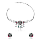 Phulwari Kamalarajni Oxidised Choker Necklace Set