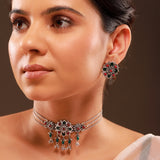 Phulwari Kamalarajni Oxidised Choker Necklace Set