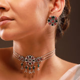 Phulwari Kamalarajni Oxidised Choker Necklace Set