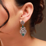 Phulwari Vanya Oxidised Dangle Earrings