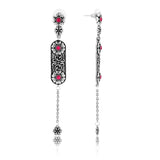 Phulwari Madhavi Oxidised Floral Dangler Earrings