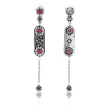 Phulwari Madhavi Oxidised Floral Dangler Earrings