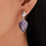 Fractals In Nature Pixel Symmetry Dangle Earrings