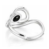 Sacred Symbols Black Centre Swirl Ring