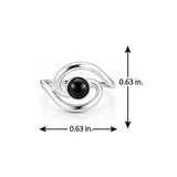 Sacred Symbols Black Centre Swirl Ring