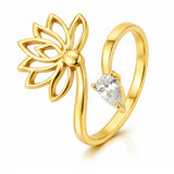 Sacred Symbols Lotus Accent Ring