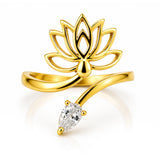 Sacred Symbols Lotus Accent Ring