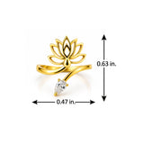Sacred Symbols Lotus Accent Ring