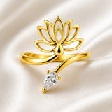 Sacred Symbols Lotus Accent Ring