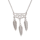 Sacred Symbols Feather Drop Necklace