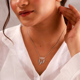Sacred Symbols Feather Drop Necklace